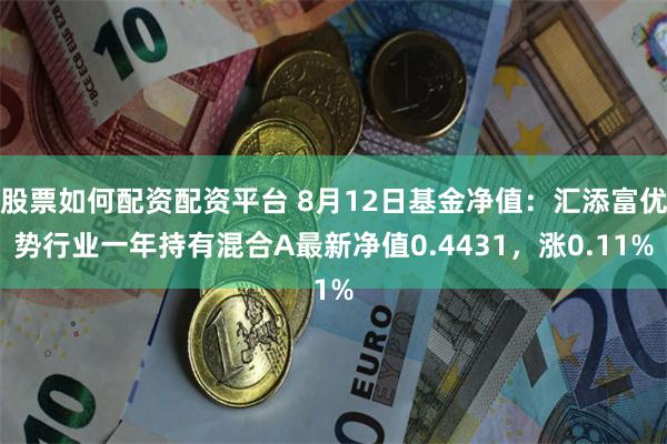 股票如何配资配资平台 8月12日基金净值：汇添富优势行业一年持有混合A最新净值0.4431，涨0.11%